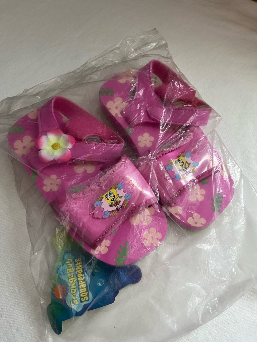 Y2K Deadstock Kids SpongeBob SquarePants Sandals